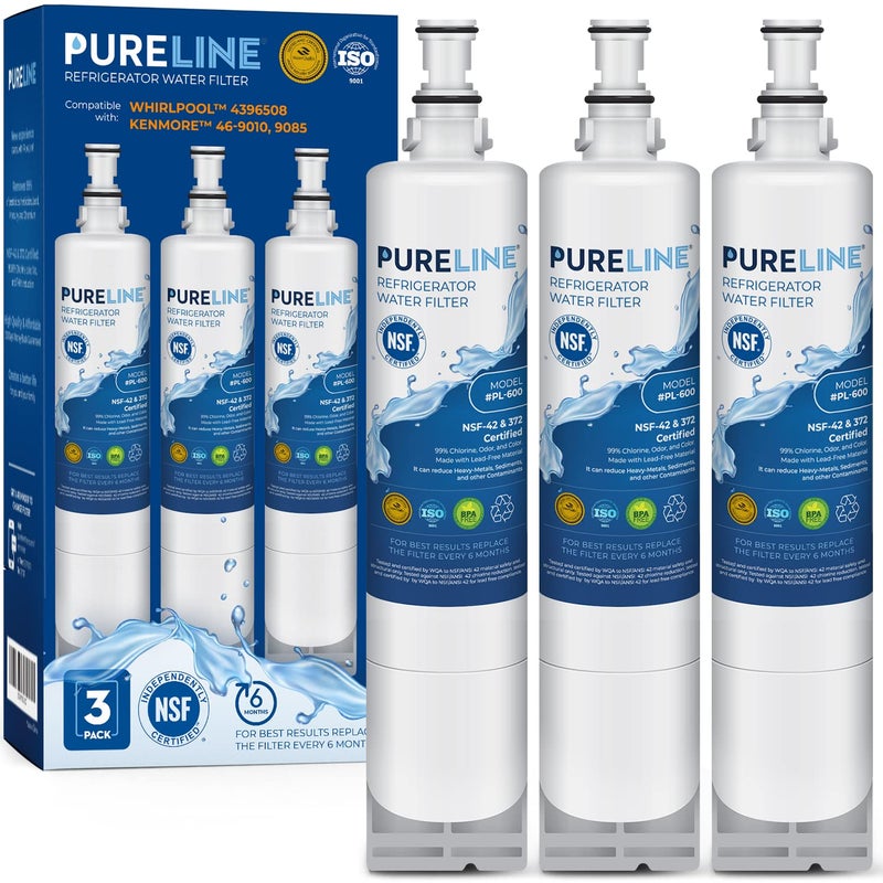 Pureline EDR5RXD1, 4396508 Replacement for Whirlpool 4396508, EDR5RXD1, EveryDrop Filter 5, Refrigerator Water Filter - Reduces Bad Taste & Odor - Image 1